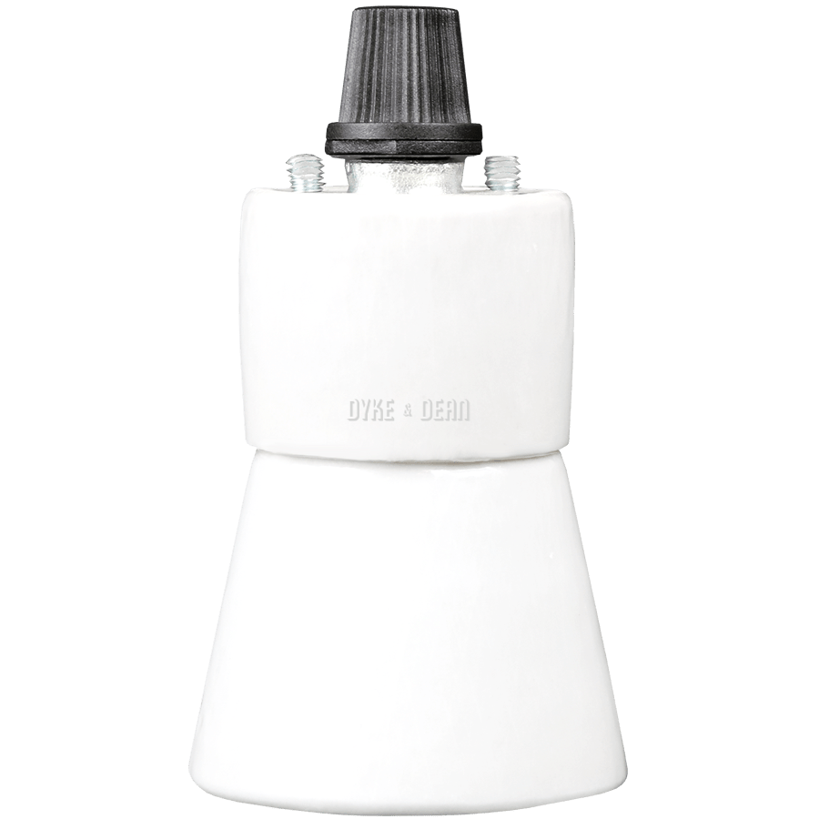 CERAMIC FLARED BULB HOLDER - DYKE & DEAN