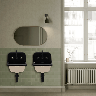 CERAMIC MOUNTED SMALL SINK WITH COLOUR OPTIONS - DYKE & DEAN