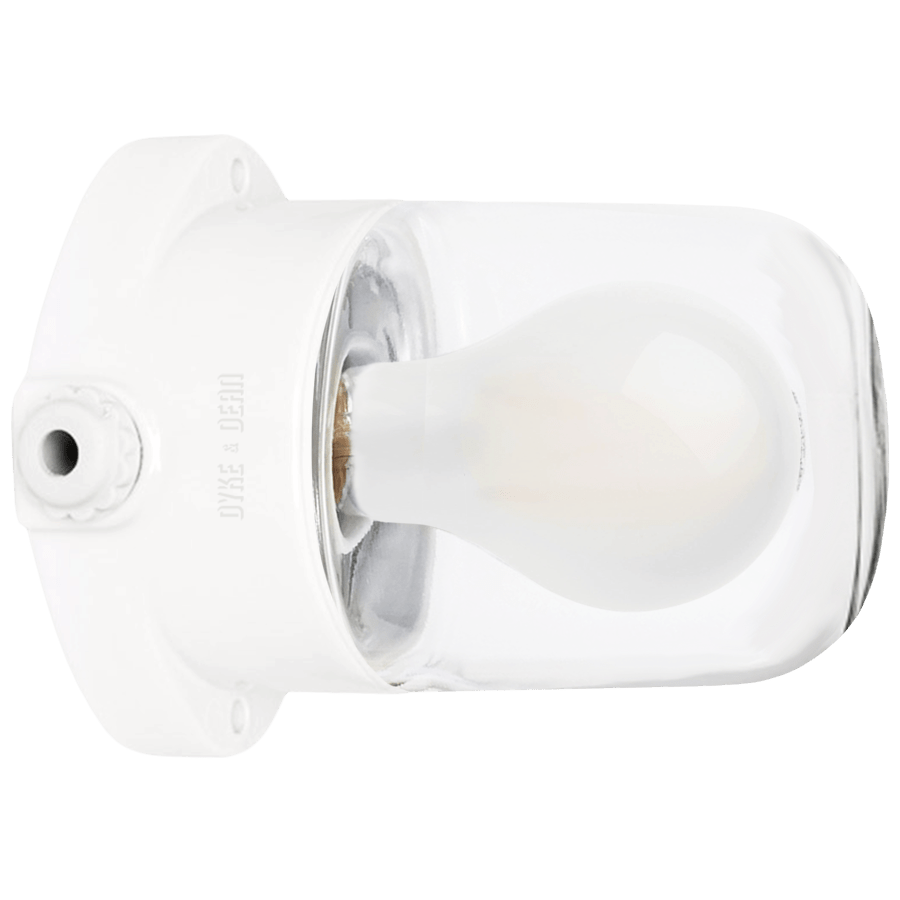 CERAMIC MOUNTED WALL LIGHT CLEAR E27 - DYKE & DEAN