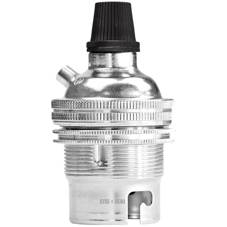 CHROME BAYONET GRIP BULB HOLDER - DYKE & DEAN