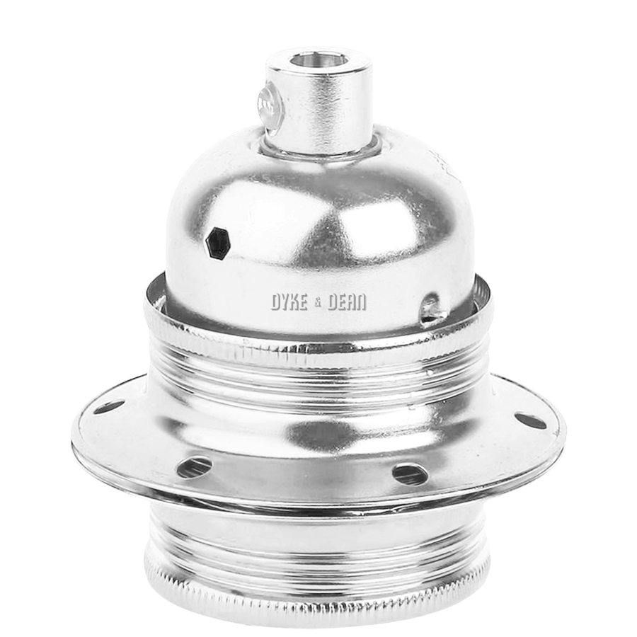 CHROME PLATED E27 BULB HOLDER - DYKE & DEAN