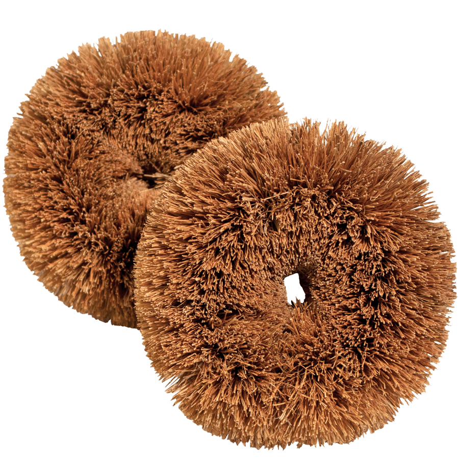 COCONUT ROUND SCOURERS 2 PACK - DYKE & DEAN