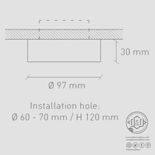 CONCRETE CEILING MOUNTED SPOT LIGHT - DYKE & DEAN