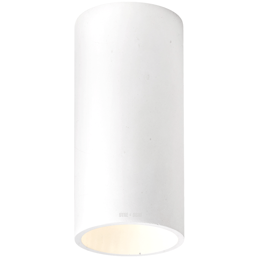 CONCRETE CYLINDER CEILING LIGHT LIGHT GREY - DYKE & DEAN