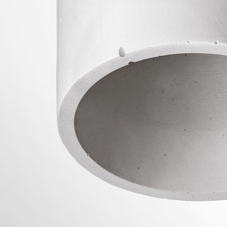 CONCRETE CYLINDER CEILING LIGHT LIGHT GREY - DYKE & DEAN