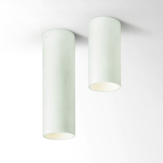 CONCRETE CYLINDER CEILING LIGHT MINT GREEN - DYKE & DEAN