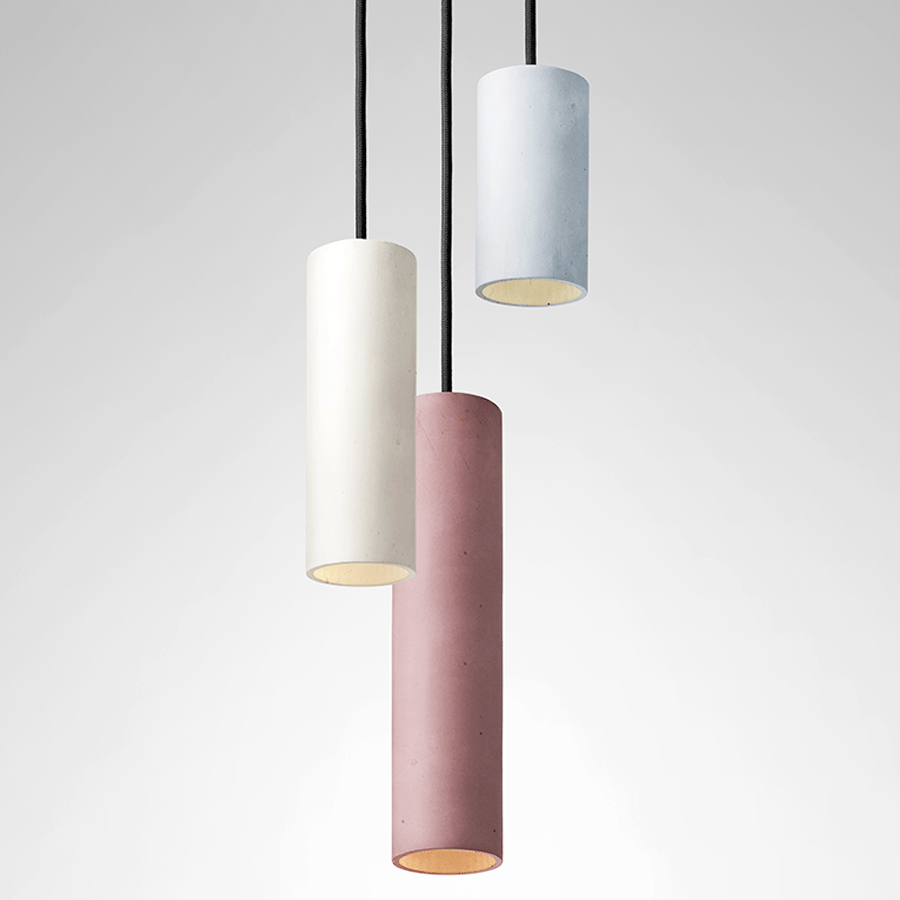 CONCRETE CYLINDER PENDANTS SHORT - DYKE & DEAN