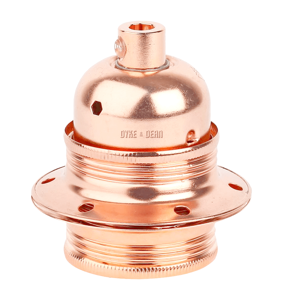 COPPER PLATED E27 BULB HOLDER - DYKE & DEAN