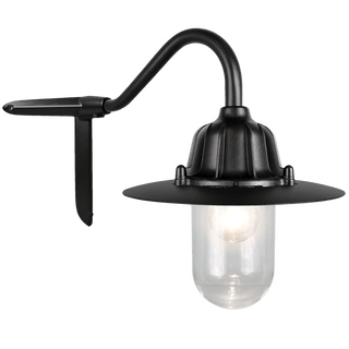 CORNER SWAN NECK SHADED LANTERN BLACK - DYKE & DEAN