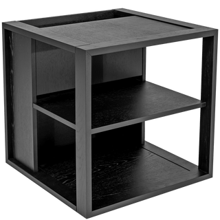 CUBE SIDE TABLE BLACK OAK - DYKE & DEAN