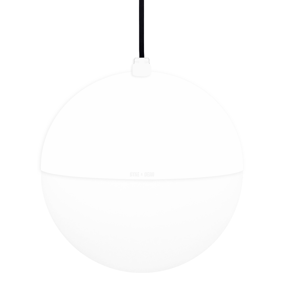 DOME CAPPED OPAL GLOBE PENDANT WHITE 200MM - DYKE & DEAN