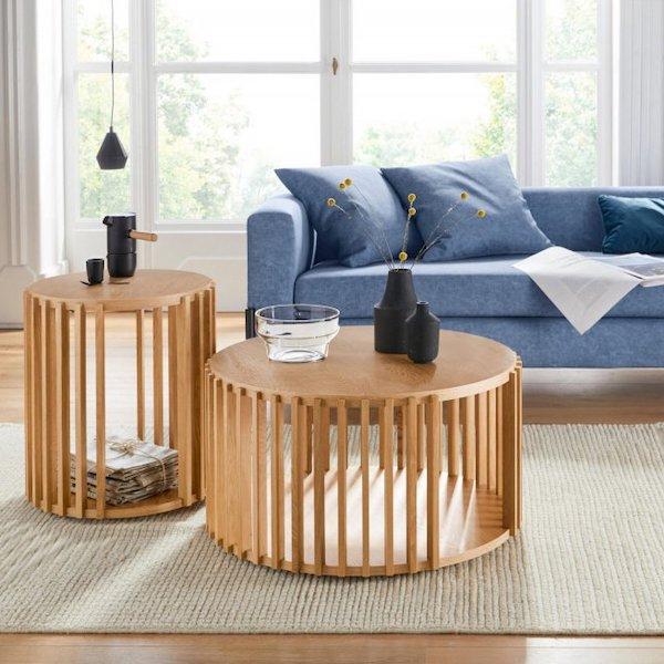 DRUM COFFEE TABLE OAK - DYKE & DEAN