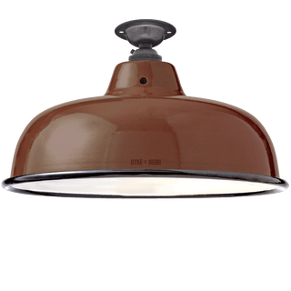 FIXED NECK VENT BROWN ENAMEL SHADE - DYKE & DEAN