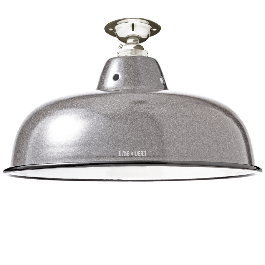 FIXED NECK VENT CHARCOAL ENAMEL SHADE - DYKE & DEAN