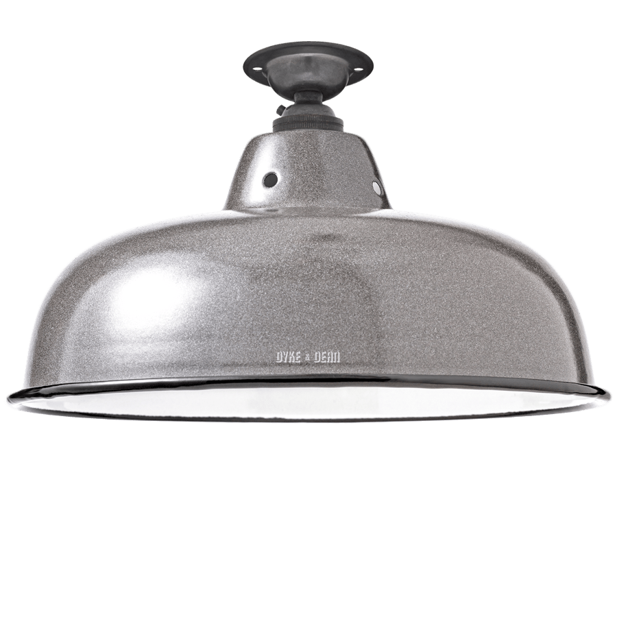 FIXED NECK VENT CHARCOAL ENAMEL SHADE - DYKE & DEAN