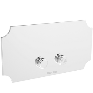 GEORGIAN CORNERS TOILET FLUSH PLATE CHROME - DYKE & DEAN