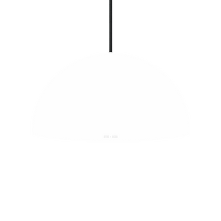 HEMISPHERE DOME PENDANT LIGHT WHITE 200MM - DYKE & DEAN