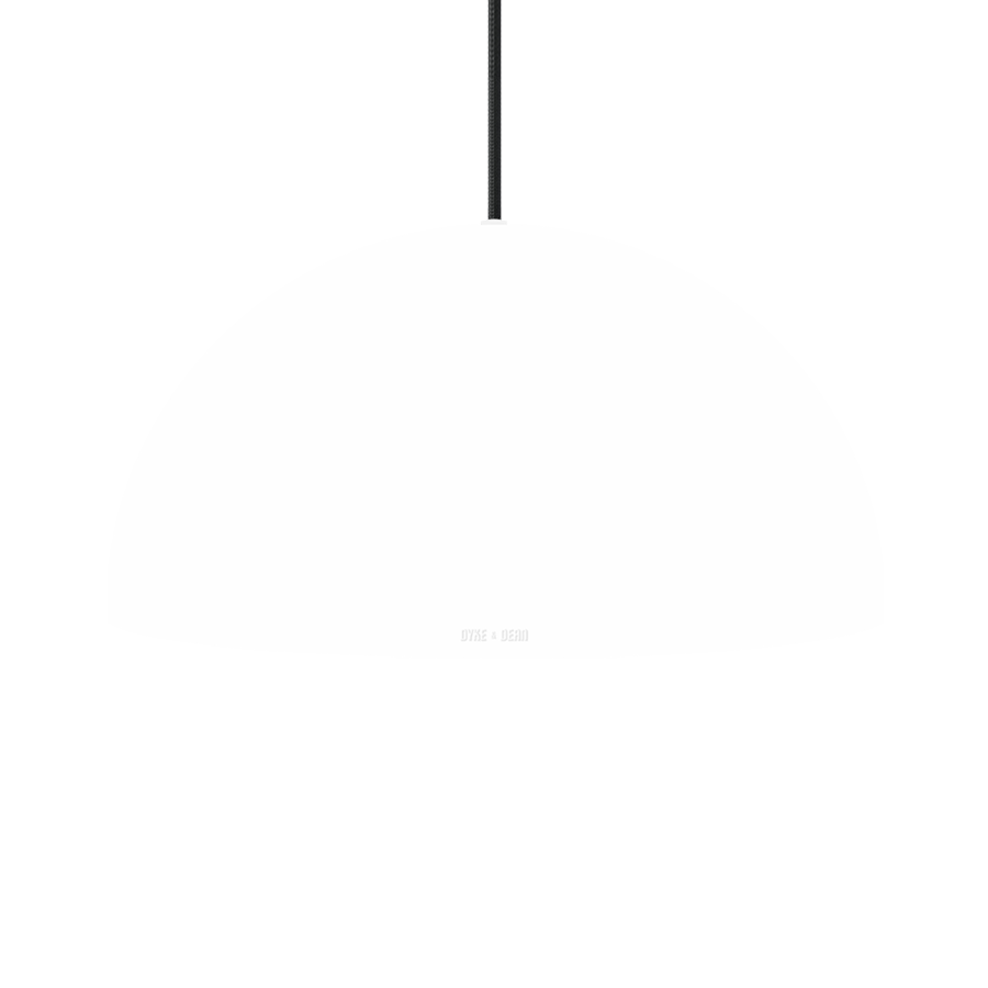 HEMISPHERE DOME PENDANT LIGHT WHITE 400MM - DYKE & DEAN