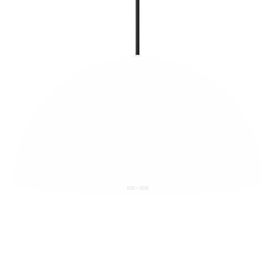 HEMISPHERE DOME PENDANT LIGHT WHITE 500MM - DYKE & DEAN