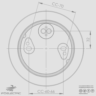 IFO ELECTRIC 100/110 PORCELAIN BROWN IP44 - DYKE & DEAN