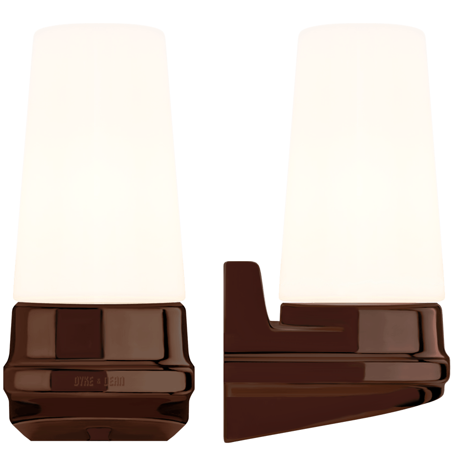 IFO ELECTRIC SINGLE PORCELAIN WALL LIGHT BROWN - DYKE & DEAN