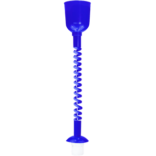 LARGE BLUE ENAMEL RETRACTABLE CORD LIGHT - DYKE & DEAN