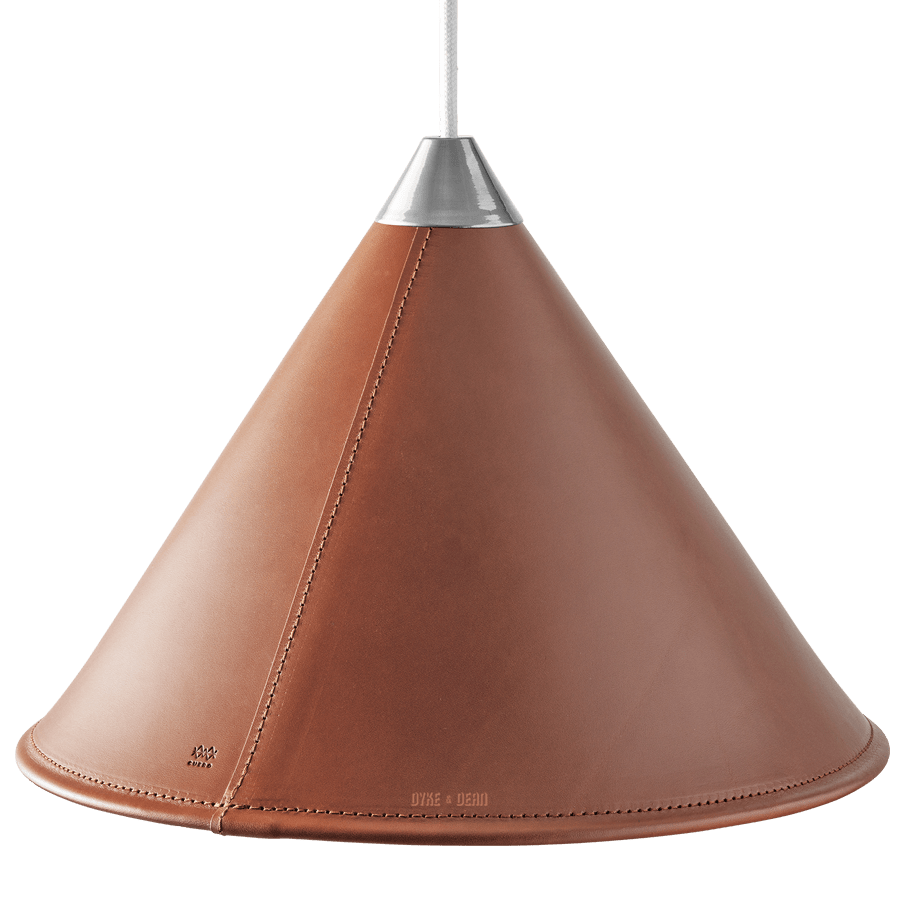 LEATHER CONE LAMP MONTANA - DYKE & DEAN