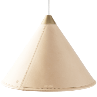 LEATHER CONE LAMP NATURAL CRUDE - DYKE & DEAN