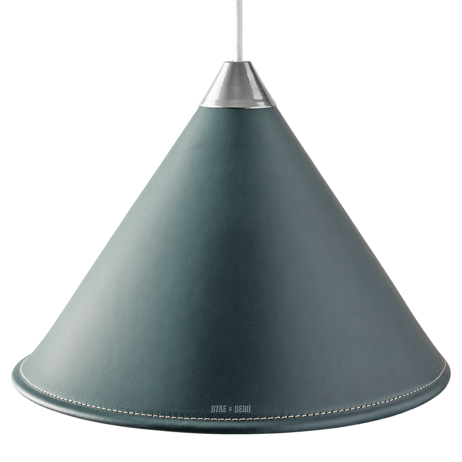 LEATHER CONE LAMP OCEAN BLUE - DYKE & DEAN