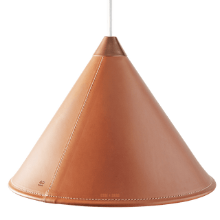 LEATHER CONE LAMP POLO - DYKE & DEAN