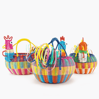 MEXICAN MULTI COLOURED EGG BASKET - DYKE & DEAN