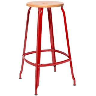 NICOLLE STOOL WOODEN SEAT 75cm - DYKE & DEAN