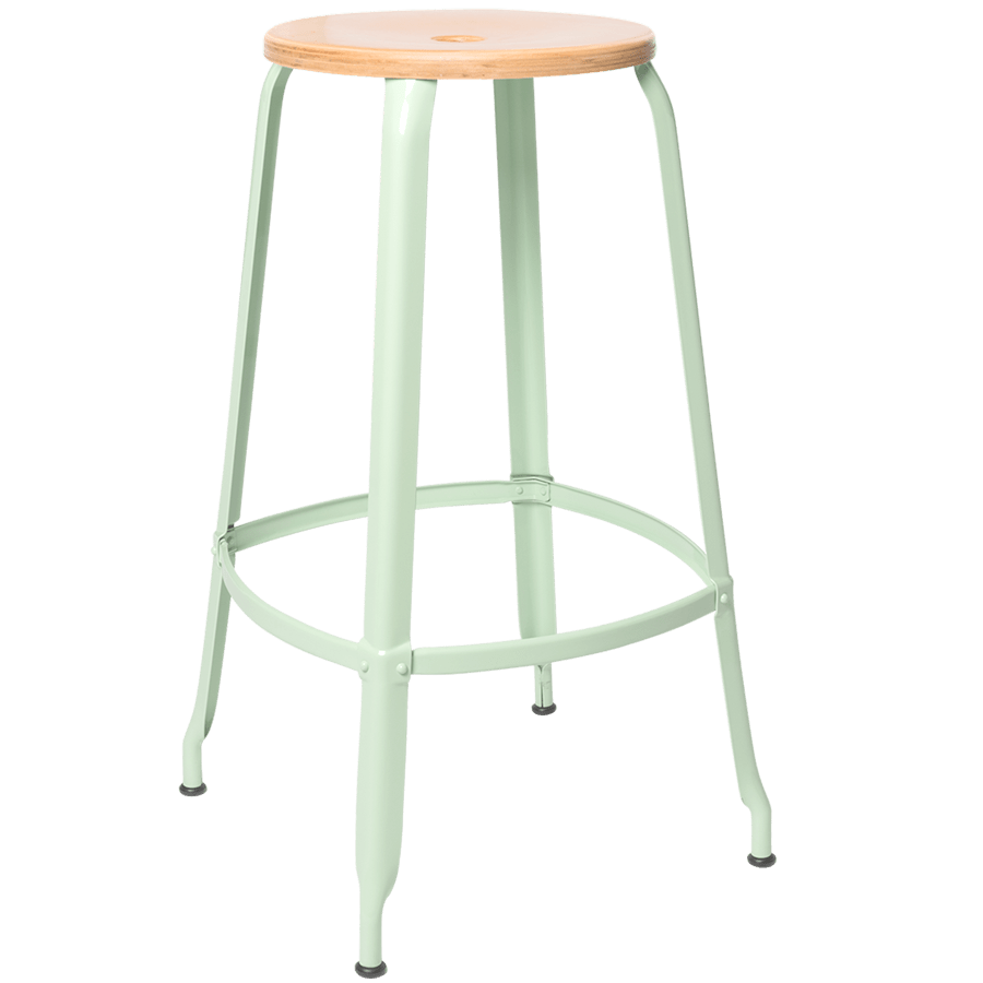 NICOLLE STOOL WOODEN SEAT 75cm - DYKE & DEAN