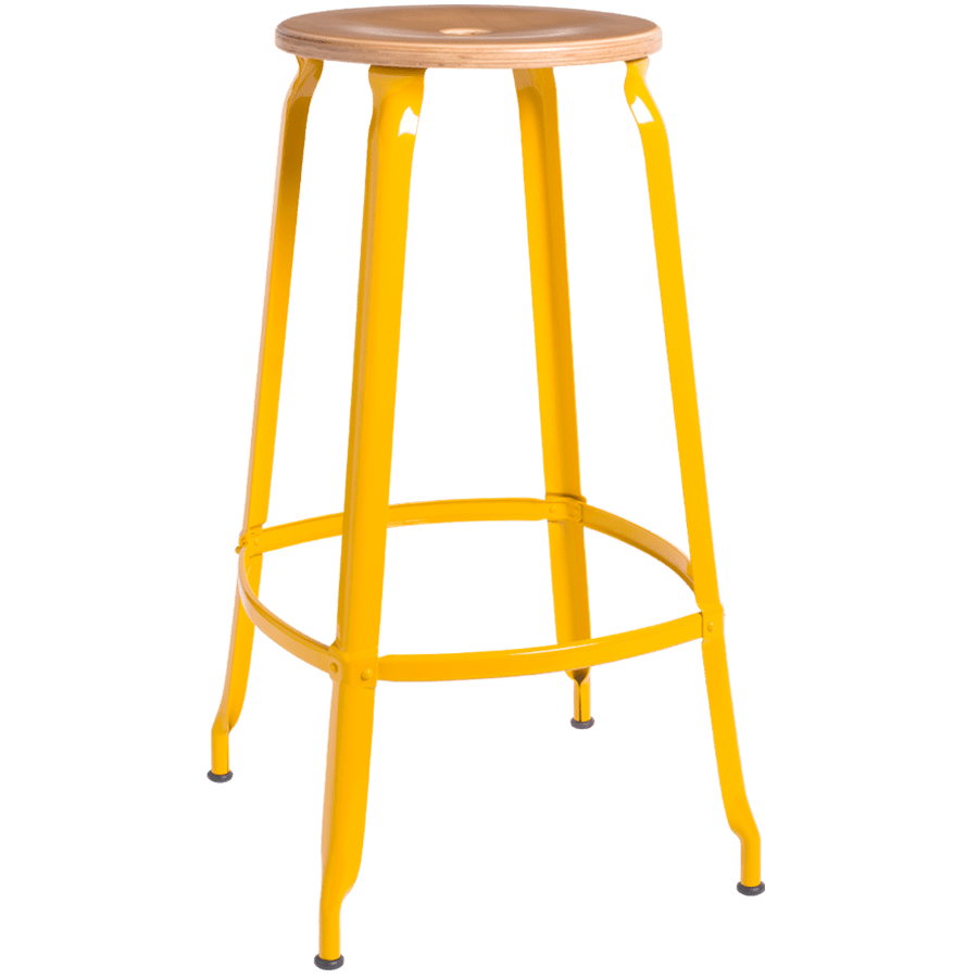 NICOLLE STOOL WOODEN SEAT 75cm - DYKE & DEAN