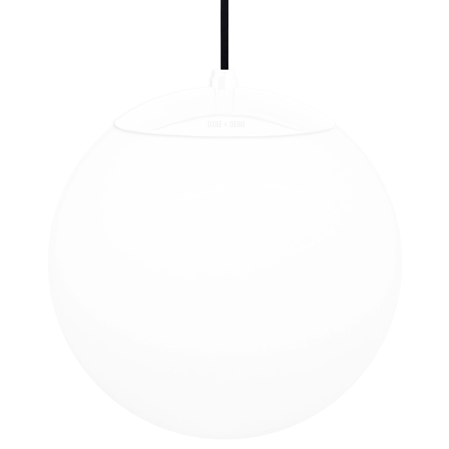 OPAL GLOBE PENDANT WHITE 300mm - DYKE & DEAN