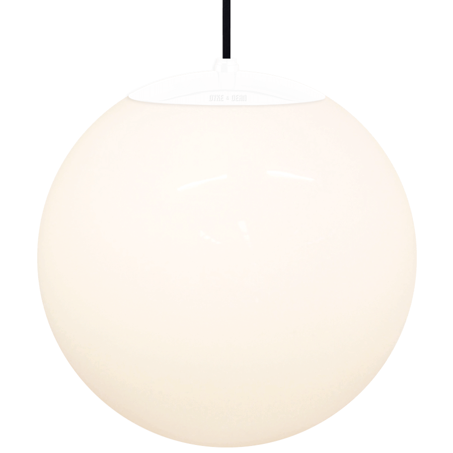 OPAL GLOBE PENDANT WHITE 400mm - DYKE & DEAN