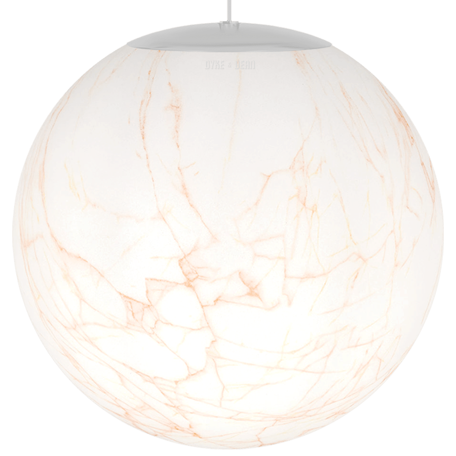 OPAL MARBLE GLOBE CORAL PENDANT 500mm - DYKE & DEAN