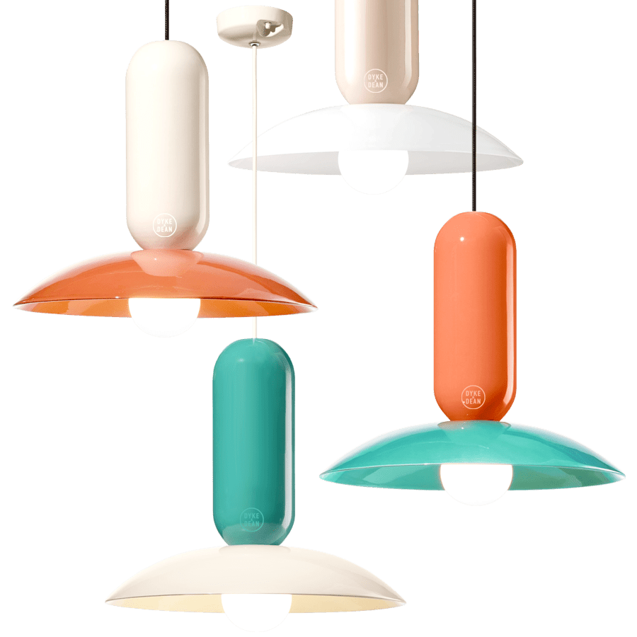 PAU CERAMIC PENDANT SHADE LAMP - DYKE & DEAN