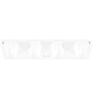 PORCELAIN 4V HOOK PLATE WHITE - DYKE & DEAN