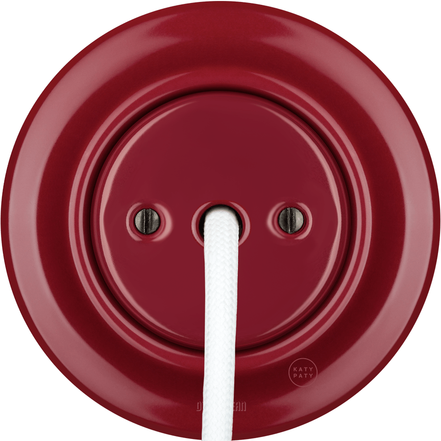 PORCELAIN WALL CABLE GLAND SOCKET BURGUNDY - DYKE & DEAN