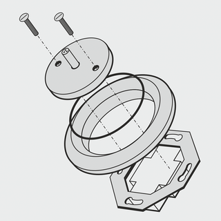 PORCELAIN WALL CABLE GLAND SOCKET GREEN - DYKE & DEAN