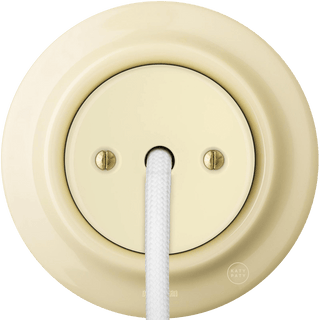 PORCELAIN WALL CABLE GLAND SOCKET VANILLA - DYKE & DEAN