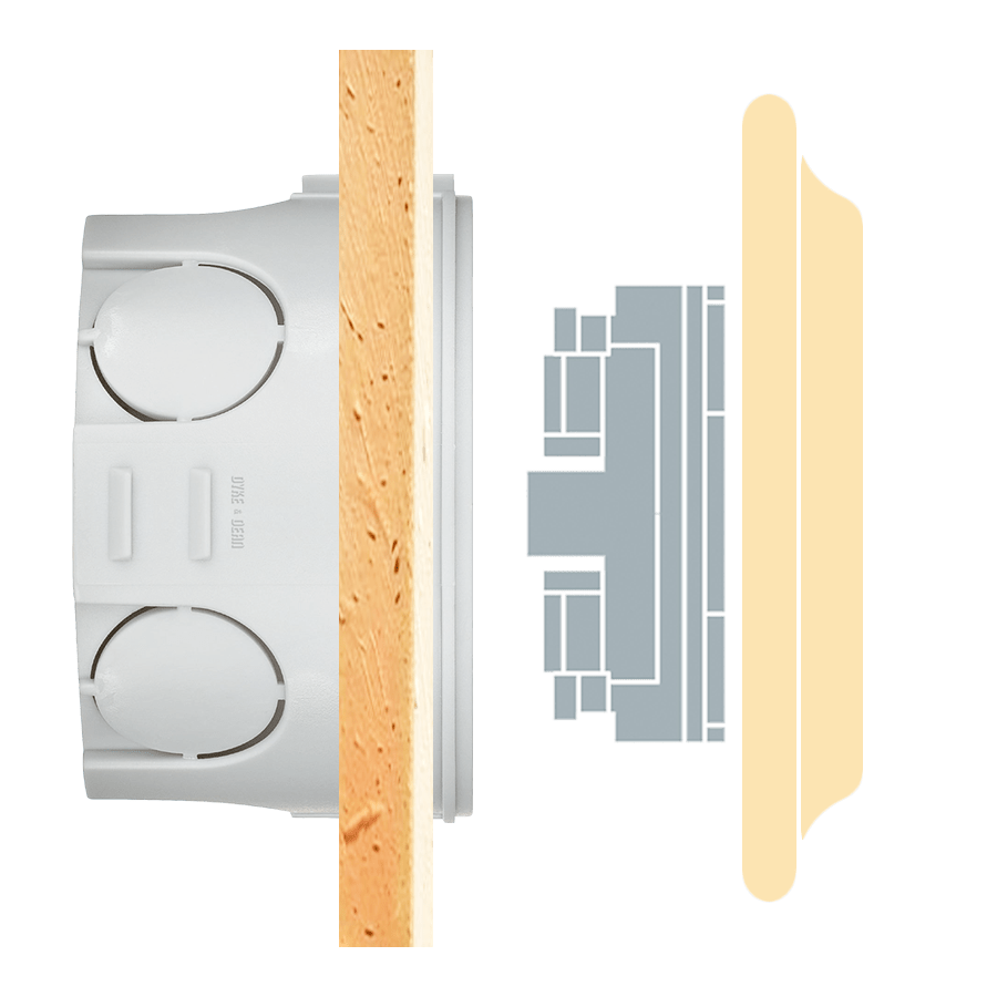 PORCELAIN WALL CABLE GLAND SOCKET YELLOW - DYKE & DEAN