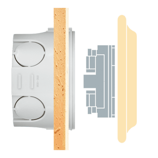 PORCELAIN WALL CABLE GLAND SOCKET YELLOW - DYKE & DEAN