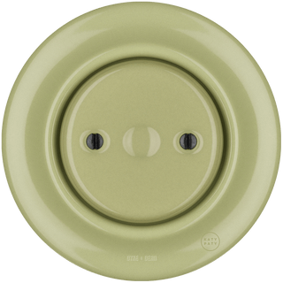 PORCELAIN WALL END PLUG SOCKET MOSS GREEN - DYKE & DEAN