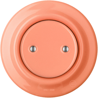 PORCELAIN WALL END PLUG SOCKET SALMON - DYKE & DEAN