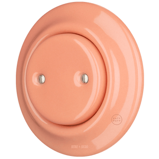 PORCELAIN WALL END PLUG SOCKET SALMON - DYKE & DEAN