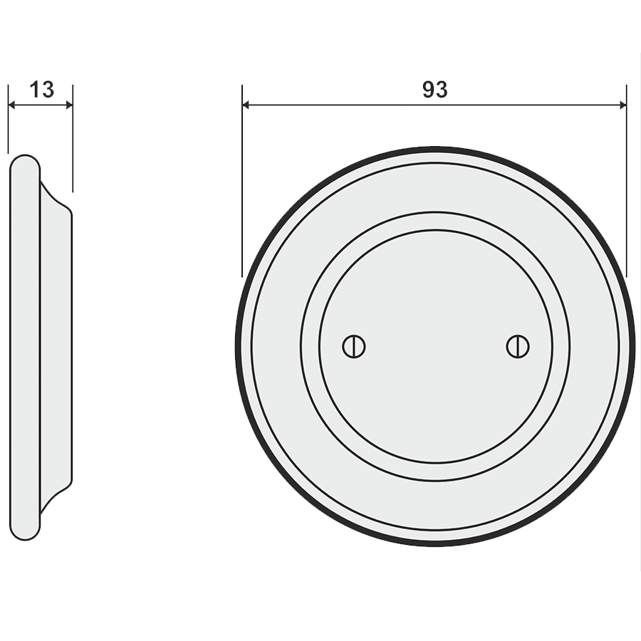 PORCELAIN WALL END PLUG SOCKET SALMON - DYKE & DEAN