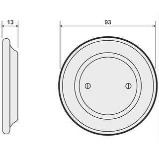 PORCELAIN WALL END PLUG SOCKET SALMON - DYKE & DEAN