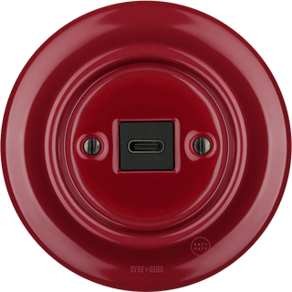 PORCELAIN WALL SOCKET BURGUNDY USB-C - DYKE & DEAN